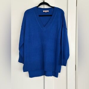 Philosophy Royal Blue V-Neck Sweater